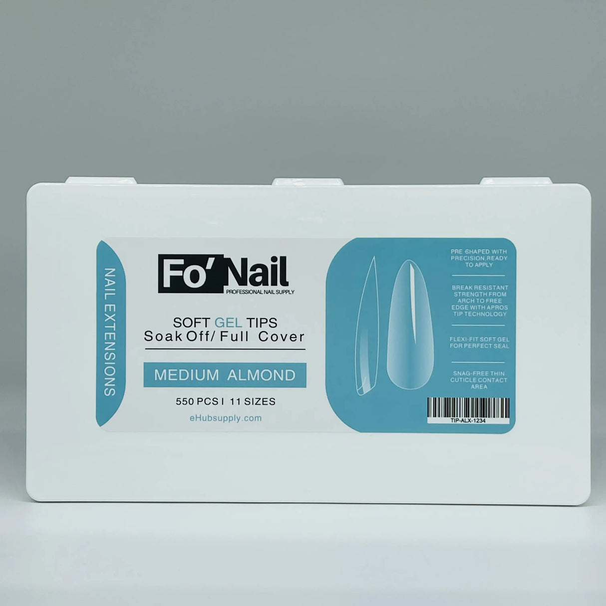 Soft Gel X Tip Nail - Medium Almond (550pcs)