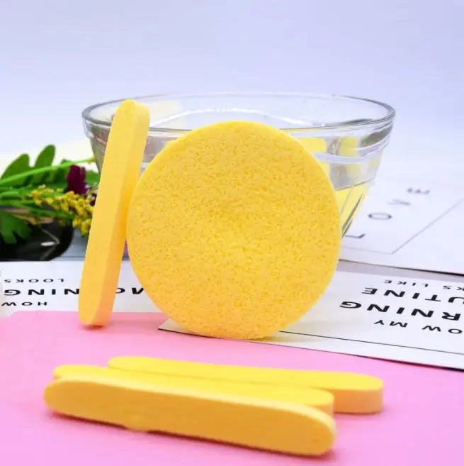 Compressed Facial Sponges ,Facial Cleansing Sponge, Beauty Makeup Round Facial Wash Pads Cosmetic Face Exfoliating for Women Skincare Skin Care (12 pcs)