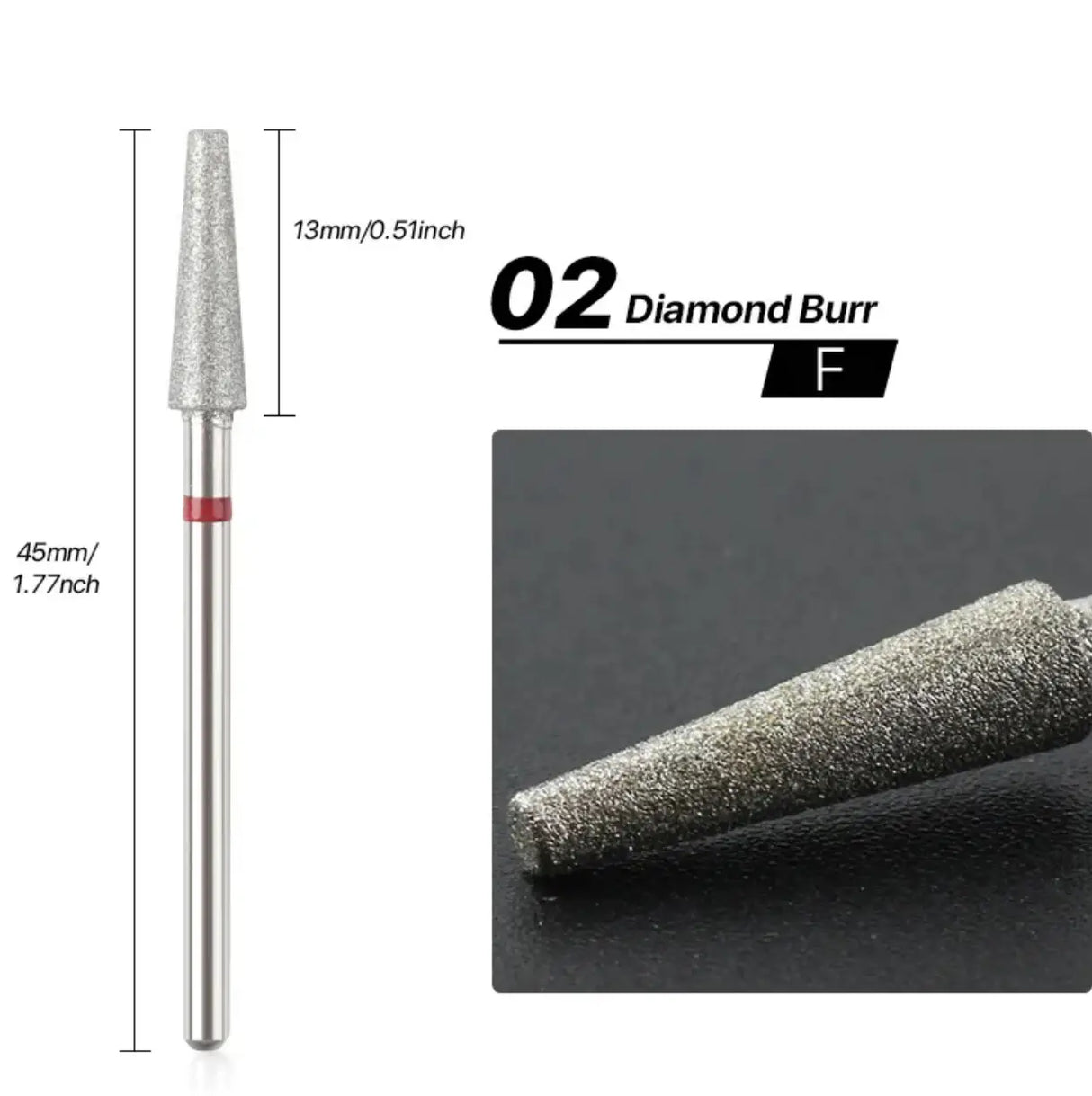 Diamond Cuticle Clean - Manicure Rotary Bit - Nail Tool (1 pcs)