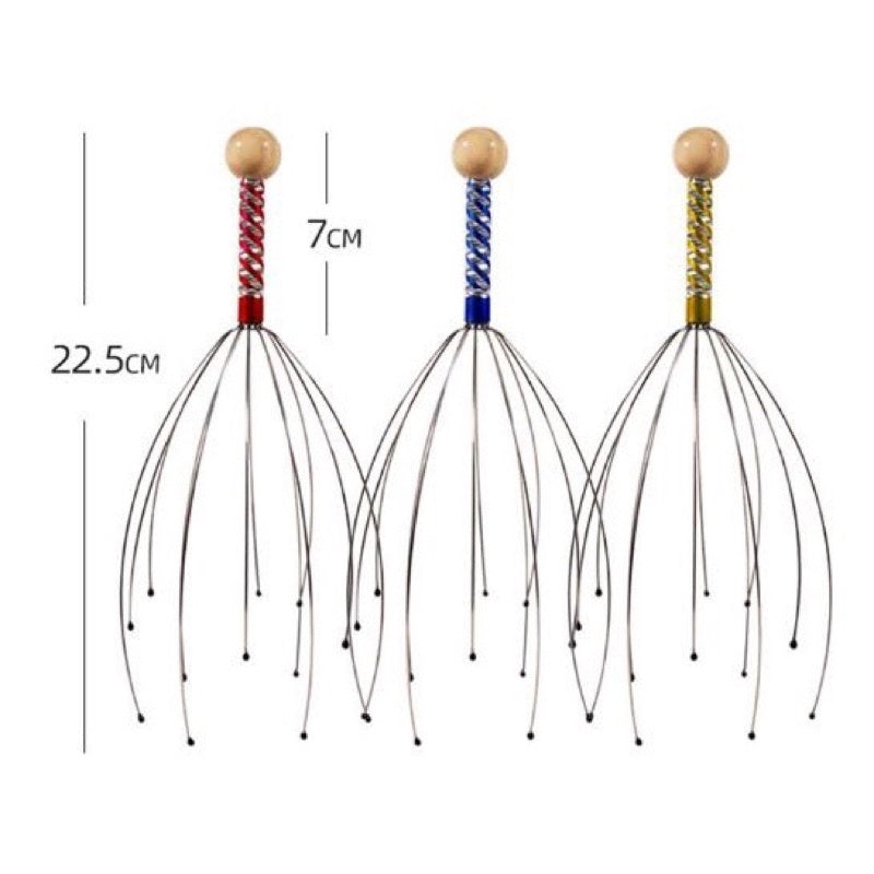 Head Massager Scalp Massager 12 Fingers Head Scratcher for Scalp Body Relaxing (3pcs)