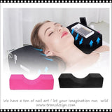 Lash Pillow for Lash Extensions, Eyelash Extension Pillow, Lash Bed Pillow, U Shaped Memory Foam Neck Pillow for Eyelash Extensions, Black- Pink