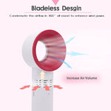 Portable USB Rechargeable Mini Fan Eyelash Fan Dryer Bladeless Handheld Fan for Eyelash Extension, Air Conditioning Blower for Essential Eyelash Extension Supplies