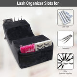 Lash Pillow for Lash Extensions, Eyelash Extension Pillow, Lash Bed Pillow, U Shaped Memory Foam Neck Pillow for Eyelash Extensions, Black- Pink