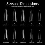 Acrylic Medium Stiletto Nail Tips 600pcs