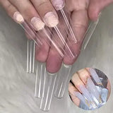 Extra Long Coffin Nail Tips- Clear (600pcs)
