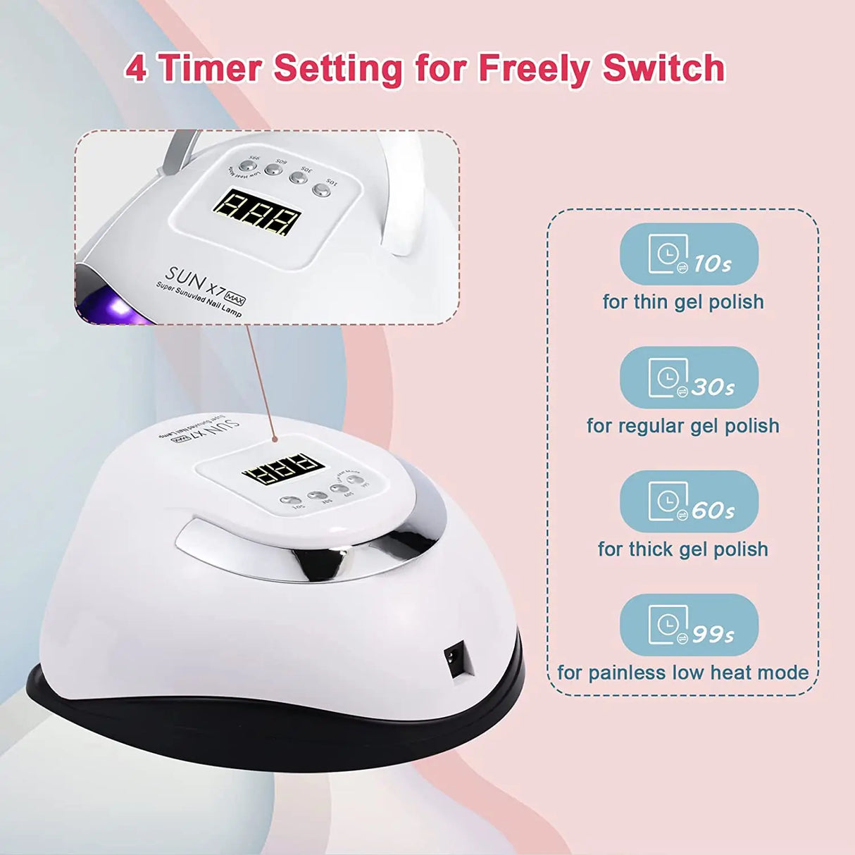 UV LED Nail Lamp 180W