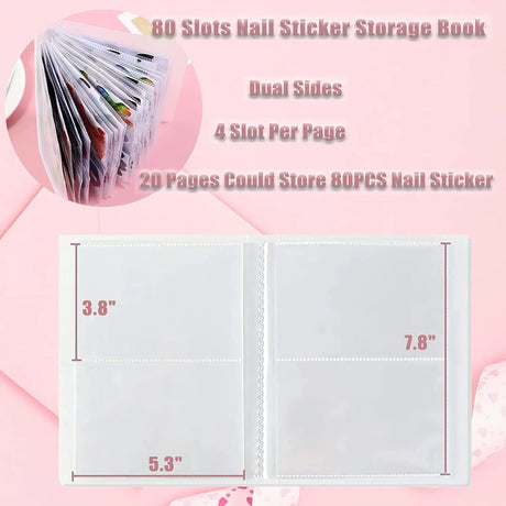Nail Art Sticker Storage Book