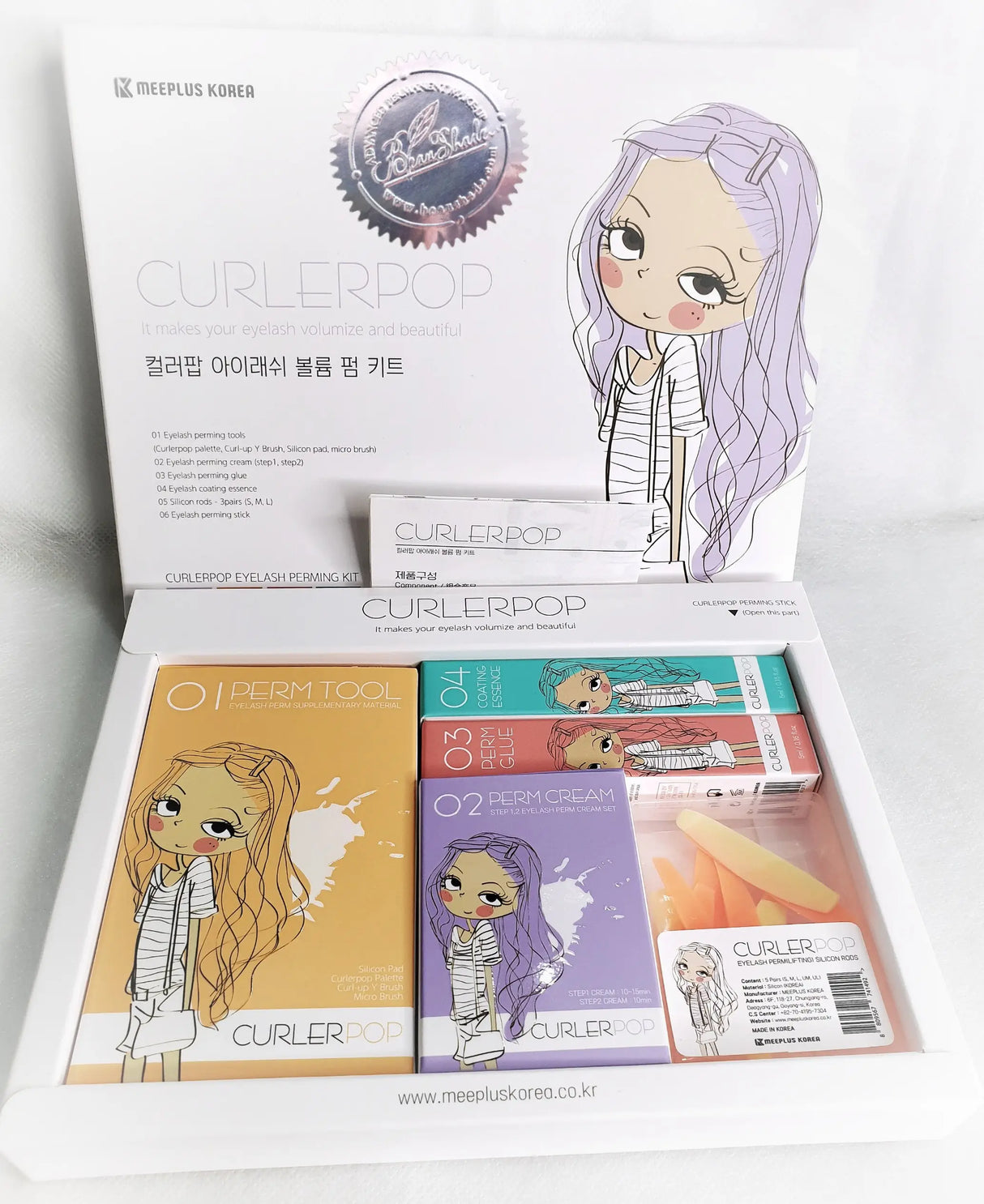 CURLERPOP Full-Kit for Eyelash Lifting Perm and Eyebrow Lamination ( Uốn Mi ) Korean Made