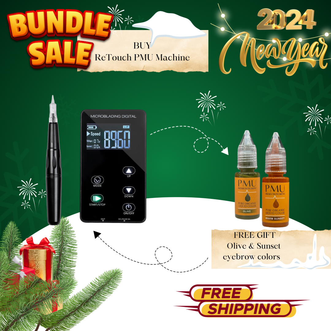 Bundle 3 ( Retouch PMU Machine + correction eyebrow pigment set )
