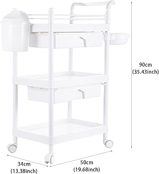 3-Tier Rolling Utility Supply Cart