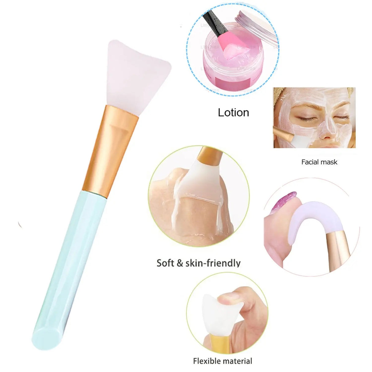 4 Pcs Silicone Face Mask Mixing Bowl Set