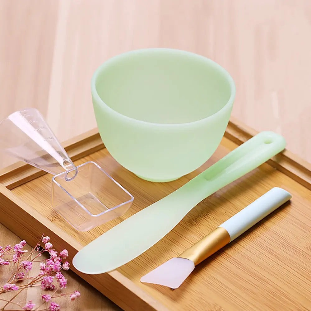 4 Pcs Silicone Face Mask Mixing Bowl Set