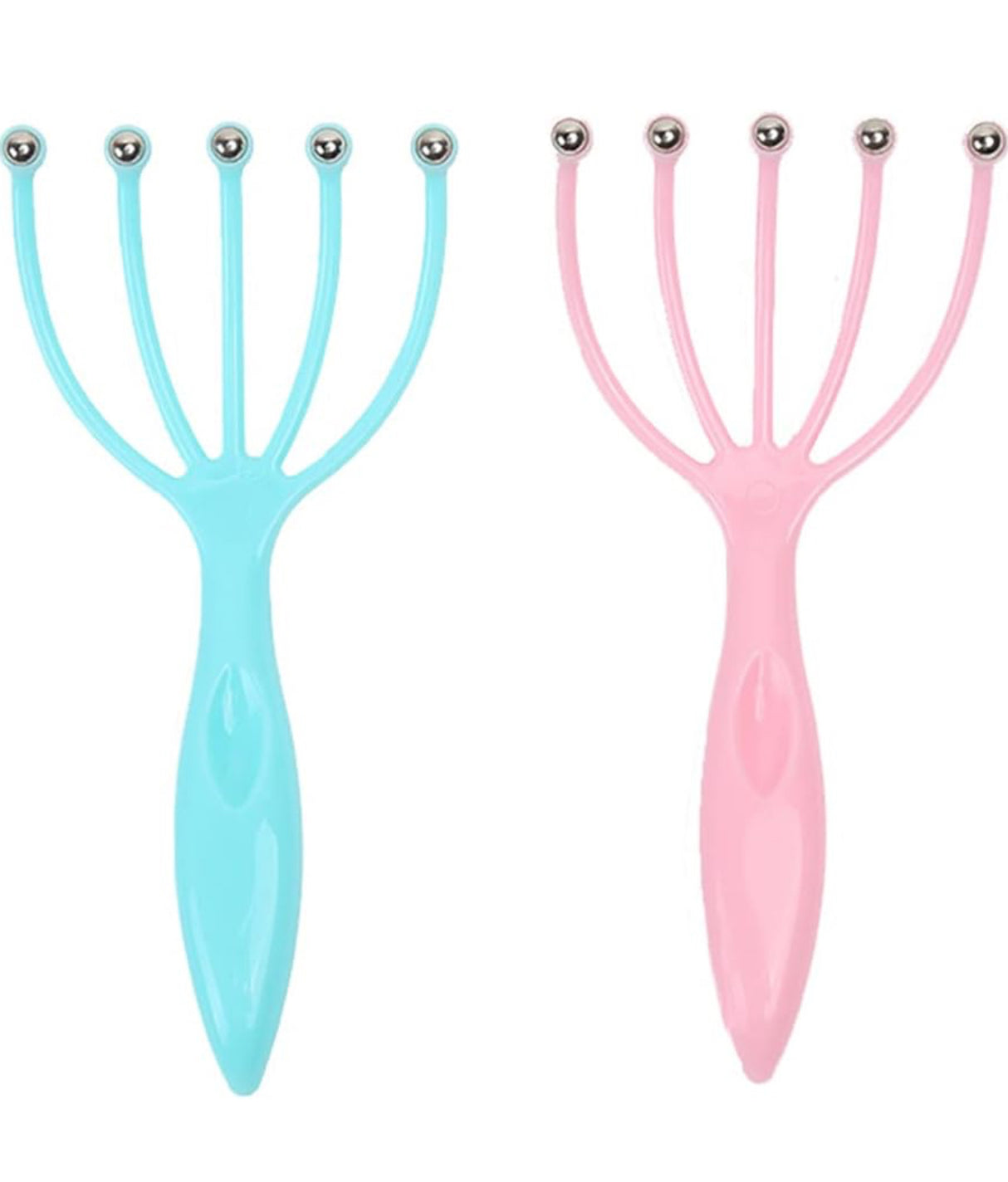 2 Pcs Scalp Massager, Hand Held SPA Head Massager for Deep Relaxation & Stress Reduction ( Blue or Pink)