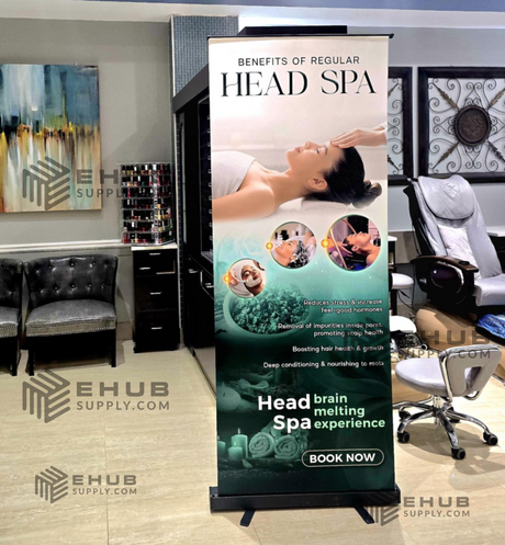 HeadSpa Banner Retractable Head Spa Shampoo Facial Gội Đầu
