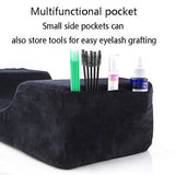 Lash Pillow for Lash Extensions, Eyelash Extension Pillow, Lash Bed Pillow, U Shaped Memory Foam Neck Pillow for Eyelash Extensions, Black- Pink